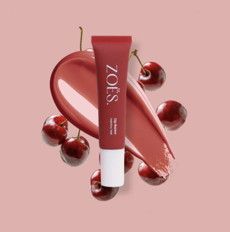 Zoes | Lip Butter Cherry 15ml | Hydraterende Lipverzorging met SPF 8 & High Shine